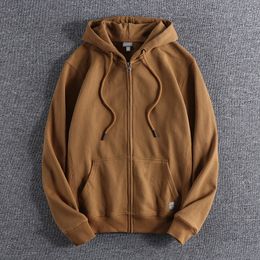 Mens Hoodies Sweatshirts Autumn Mens Sweatshirt Hooded Fashion Basic Solid Colour AllMatched Youth Male Coat Fitness Running Sport Cardigan Outfits Tops 230323