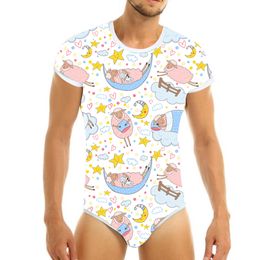 Men's Sleepwear est Adult Sleeper Bodysuit Adult Baby Pyjamas ABDL Diaper Onesie 230322