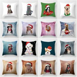 Pillow Dog Cover Home Decor Sofa Seat Car Throw Pillowcase Christmas Decoration For YL064