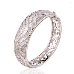 Bangle GrayBirds Arrival Cubic Zirconia Luxury Bangles Bracelets High Quality Copper Jewelry The Gift For Mother QTB006