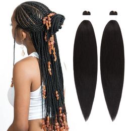 Pre-Stretched Braid Synthetic Hair Long Ombre Pre Stretch Ez Braids Pre Stretched Braiding Hair