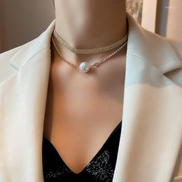Pendant Necklaces Pearl Necklace For Women Vintage Fashion 2023 Pendants And Accessories Choker With Rhinestones Jewellery Neck