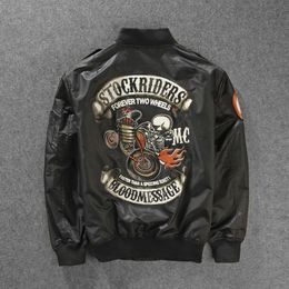 Men's Jackets Stockriders Motorcycle Jackets Bomber Trench Men Baseball Skull Outerwear Men Pilot Windbreaker Thin Jackets Spring Autumn 230323