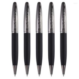 Metal 02 Ball Point Pen Leather Rubber Gun Gray Stationery Office School Supplies Writing Ink Pens