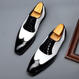 Dress Shoes Hanmce Luxury Oxfords Hand Made Real Genuine Leather Men Suit Wedding Formal Italian Footwear