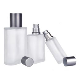 Perfume Bottle 5pcs/lot Frosted 30ml 50ml Glass Empty Perfume Bottles Spray Atomizer Refillable Bottle Scent Case with Travel Size Portable 230323