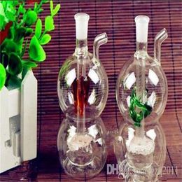 Smoking Pipes Gourd shaped mute hookah Wholesale Glass bongs Oil Burner Glass Water Pipes Oil