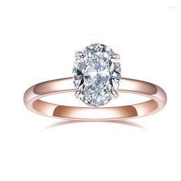Cluster Rings Classic Design 10K Gold Lab 1.39CT Diamond Ring Custom Jewellery