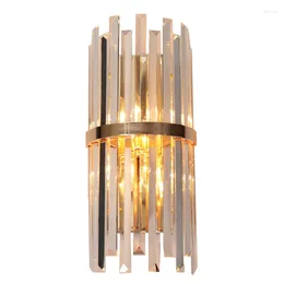 Wall Lamp Luxury Foyer Living American Light Luminaire Bracket Nordic Modern Glass Crystal Gold Sconce