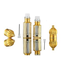 Perfume Bottle 3ml 6ml Attar Arabian Oud Perfume Essential Oil Bottle with Glass Dropper Stick Cosmetic Containers 12pcs/lot P328 230323