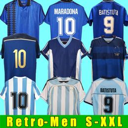 1978 1986 1998 Argentina Fans Player Version Retro Soccer Jerseys Maradona 1996 2000 2001 2006 2010 Kempes Batistuta Riquelme Higuain Kun Aguero Caniggia
