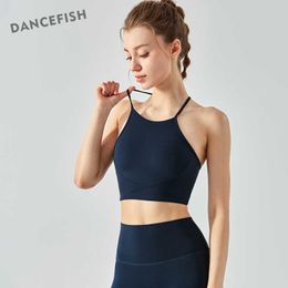 Camisoles Tanks DANCEFISH Women Top Simple Design YBa Shape Sport Bra Fitness Running Daily Wear Easy Match Yoga V Z0322