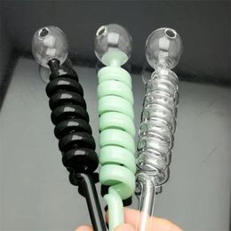 Coloured multi spiral glass boiler Glass bongs Oil Burner Glass Water Pipes Oil Rigs Smoking