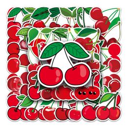 50Pcs Wholesale Cherry Stickers Waterproof Sticker For Luggage Laptop Guitar Skateboard Notebook Water Bottle Phone Case Car Decals