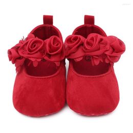 Athletic Shoes Fall Baby Girls Flower Toddler Infant Born Non-slip Soft Sole Slippers Princess Festival Casual Party Gift