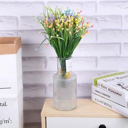 Decorative Flowers Home Vase Furnishings Artificial Plant Atomization Distressed Straight Spring Grass Starry Indoor Dining Room Divider
