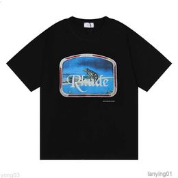 Rhude Summer Mens t Shirs Designers Tshir Fashion Men Casual Sreewear Us Size M-xl