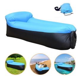 Sleeping Bags Portable Inflatable Lounger Air Sofa Inflatable Lounger Beach Outdoor Camping Accessories Hammock Travel Waterproof Leakproof 230323
