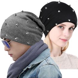 Cycling Caps Hat Soild Hedging Rivets Stud Windproof Men Hiphop Women KniWinter Sports Equipment Face Warmers For
