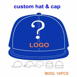 Custom Baseball Caps Adjustable Flat Brimmed Hip Hop Snapbacks Hats Embroidery Printing Logo Adult Men Women Kids Size Available