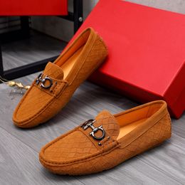 2023 Men's Dress Shoes Business Formal Brand Designer Slip On Comfortable Driving Shoes Men Party Wedding Office Flats Size 38-44