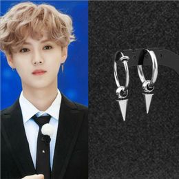 Hoop Earrings Kpop With The Korean Star V Fashion Male And Women Niche Long Men Asymmetric Minimalist Jewelry Youth Group & Hugg Huggie