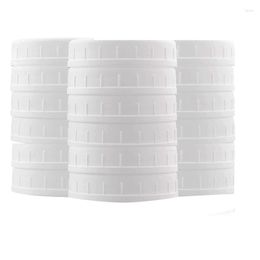 Kitchen Storage 18 Pack Wide Mouth Mason Jar Lids Plastic Caps For Canning Jars Leak-Proof And Anti-Scratch Resistant Surface