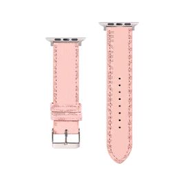 Iwatch Bands for Apple Watch Ultra Band 49mm Pink Leather Strap Compatible with Smart Watch Series 8 S8 S6 S7 S5 S4 S3 S2 S1 SE 44MM 42MM 38MM 40MM 45mm Straps smartwatch US