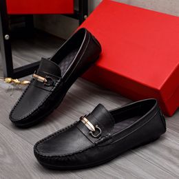 2023 New Mens Dress Shoes Office Business Casual Loafers Male Brand Designer Slip On Walking Flats Footwear Size 38-44