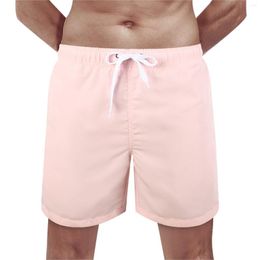 Men's Shorts Mens 3xl Solid Skin Waterproof Lace Up Pocket Spring Holiday Beach Pants Swimming Trunks Flag Swim