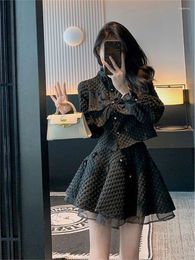 Two Piece Dress Early Spring Skirt Suit 2023 Salt Young French Style High Sense Professional Two-Piece For Women Autumn&Winter