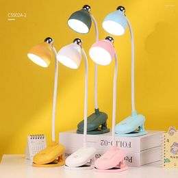 Table Lamps Europe Bedside Night Light Candy Color Working Study Lamp Home Decor Clip Desk Rechargeable Student Reading