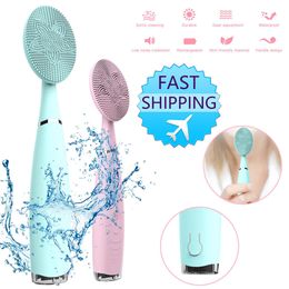 Cleaning Tools Accessories Mini Cleanser Brush USB Rechargeable Handheld Waterproof Silicone Face Deep Cleaning Skin Care Massage Pore Cleaner Tool 230324