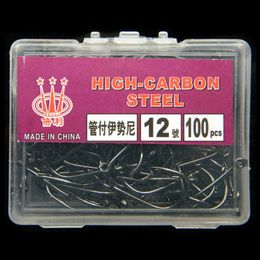 Fishing Hooks 100pcs For Soft Lure Sea High Carbon Steel Stainless Fishhooks Barbed Carp Fish Treble Catfish Circle Hooks Fishing Hook Tackle P230317