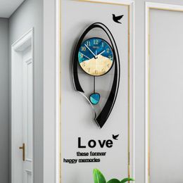 Wall Clocks Japanese Room Watch Luxury Pendulum Nordic Creative Large Home Saatr Personality Duvar Saati Saatration DA60WC