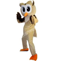 Adult size Brown Owl Mascot Costumes Animated theme Cartoon mascot Character Halloween Carnival party Costume