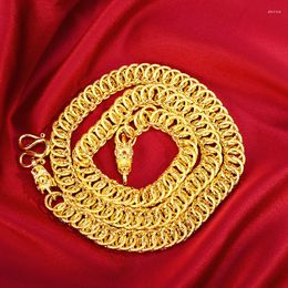 Chains 60mm Thick Chain 14K Gold Necklace For Men Wedding Engagement Anniversary Jewelry Boyfriend Chritmas Gift Man