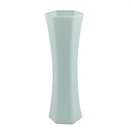 Vases Floral Unbreakable Ceramic Look Plastics Modern Geometric Decorative For Home Living Room Table Office