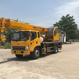 12 Tonne truck crane 7.2 meters, 5 section single plank arm crawler crane sold by the manufacturer