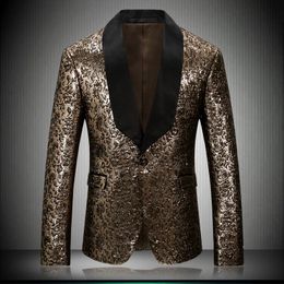 Men's Suits & Blazers Male Suit 2023 Spring Autumn Classic Blazer Men Single Button Slim Wealthy Gold Famous Designer Jacket 86