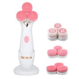 Cleaning Tools Accessories 3V Cleansing Brush 3 Head Rotating Full Spa System Aesthetic Massage 201x100x73mm Skin Care Tool EK- 230324