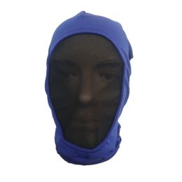 Costume Accessories hood Halloween Mask Cosplay Costumes spandex blue hood open face add mesh unisex Zentai Costumes Party Accessorie