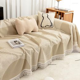 Blankets Sofa Knitted Blanket Nordic Simple Solid Color Cotton Thread Protective Cover Bedspread Leisure Tapestry Picnic