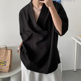 Men's T Shirts Summer Black White Pullover Fashion Oversized Casual Korean Loose Short Sleeve s s Dress M 2XL 230324