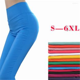 Women's Pants 4XL 5XL 6XL 2023 Stretch Leggings Women High Waist Pencil White Black Femme Trousers Big Size Ladies Pantalon PZ1445