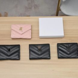 Designer Cardholder Sheepskin Female Cardholder Purse Designer leather Canvas Luxury printed Vintage Purse Mini Bank Card Bag