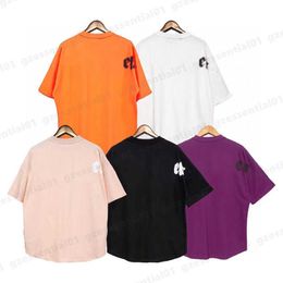 Half Sleeve Drop Shoulder T Shirt High Version Round Neck High Street Palms Letters Foam LOGO Hip-hop Tshirts Couple Direct Spray Printed Designer Shirts