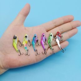 Baits Lures HOOFISH 6PCS/LOT Mini VIB Fishing Lure 3.5g/5g Artificial Hard Bait Jig Trout Sequins Trembling Wobbler Pesca Fishing Tackle 230324