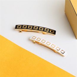 Fashion Women Hairpin Designer Brand Gold Letter Hair Clip Black And White Two-color Barrettes Exquisite Girls Birthday Gift Hairpins