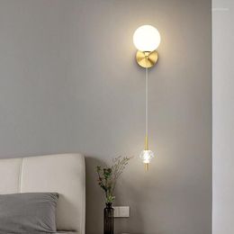 Wall Lamps Retro Floor Lamp Glass Ball Modern Feather Candelabra